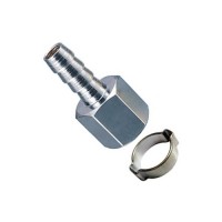 Переходник Fubag 1/4"F на елочку 6мм с обжимным кольцом 6х11мм блистер